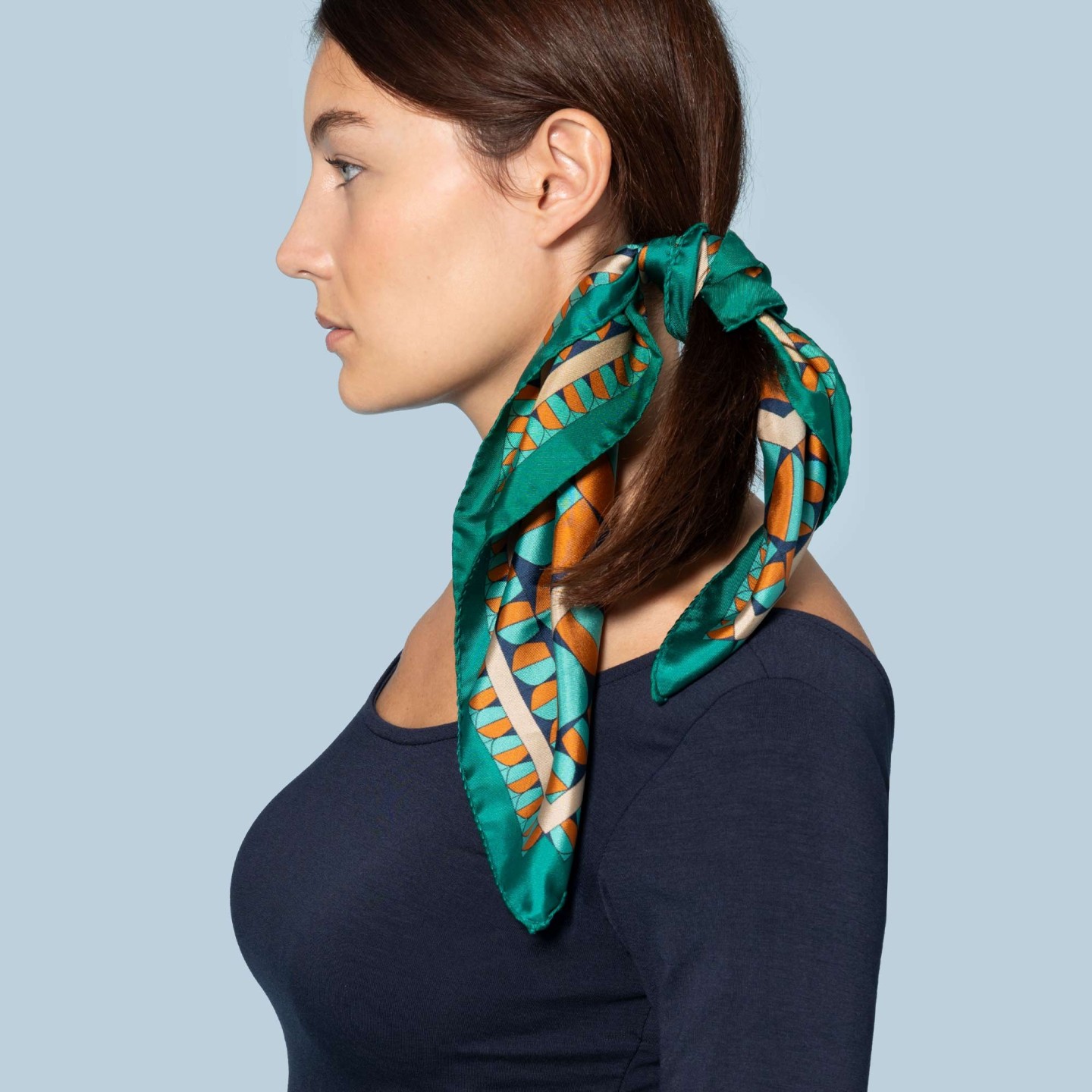 Foulard de seta Ex Voto Blu