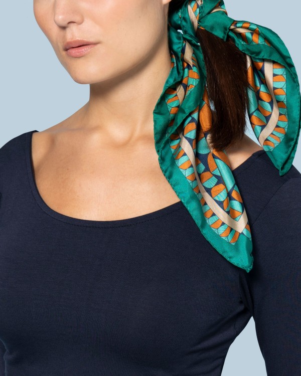 Foulard de seta Ex Voto Blu