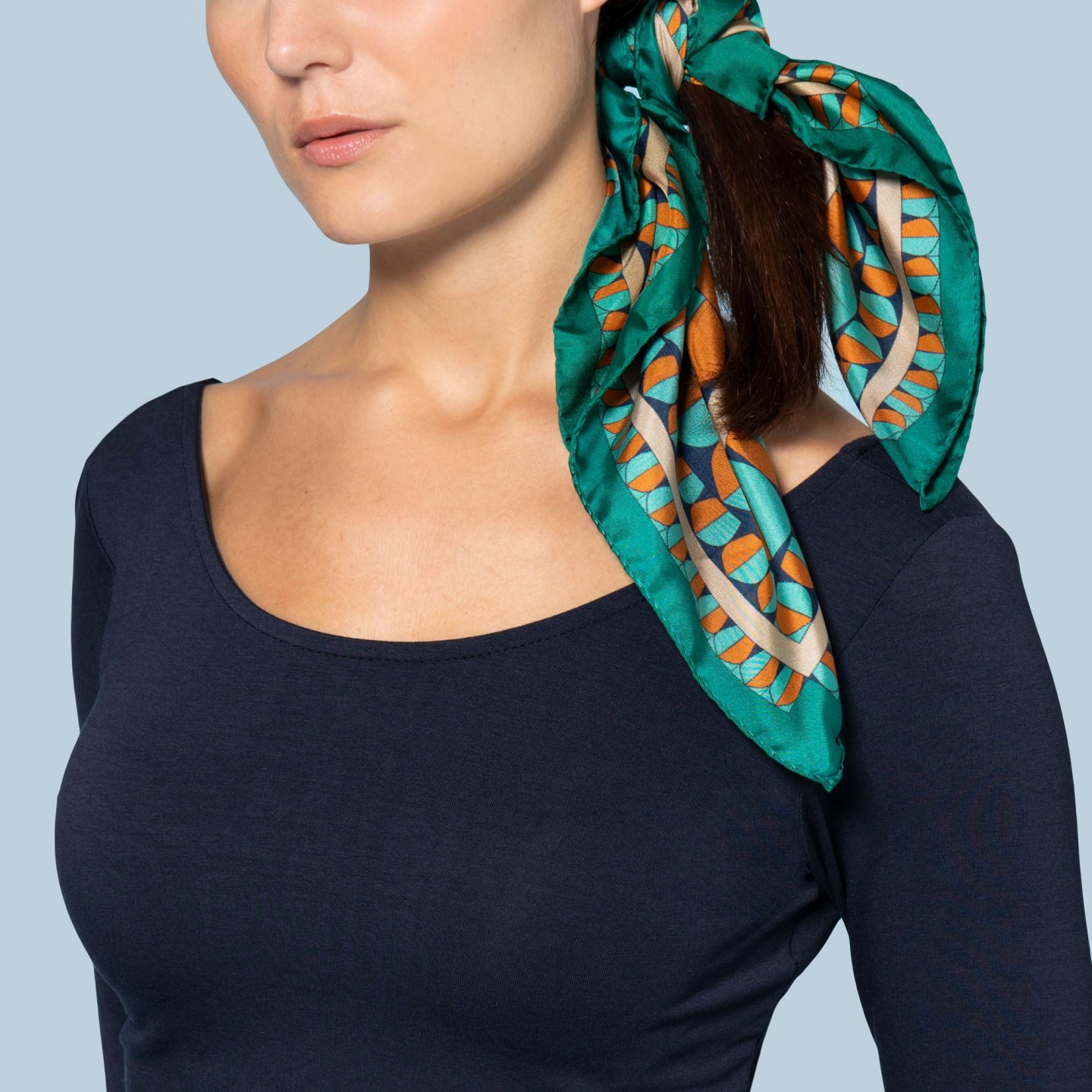 Foulard de seta Ex Voto Blu