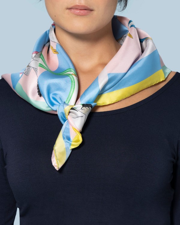 Foulard en soie 70 - Gabbiani