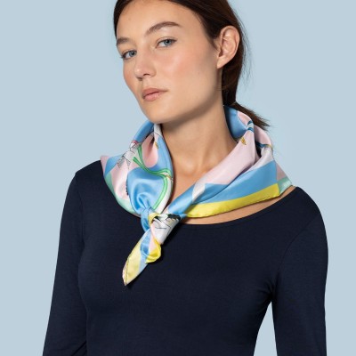 Foulard en soie 70 - Gabbiani