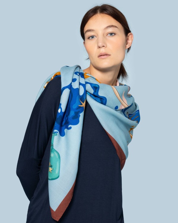 130x130 wool and silk scarf!