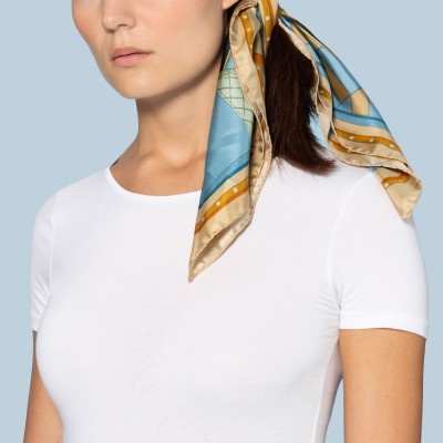 Twill silk scarf square 50 - Capitano