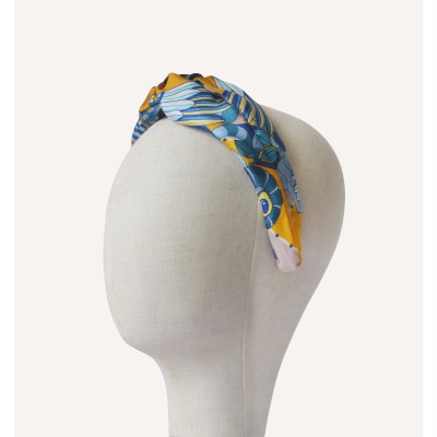 Silk Twill headband Parthenope orange