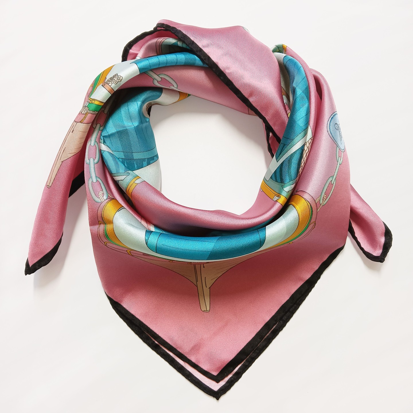 Foulard en soie 70 Il porto (rose)