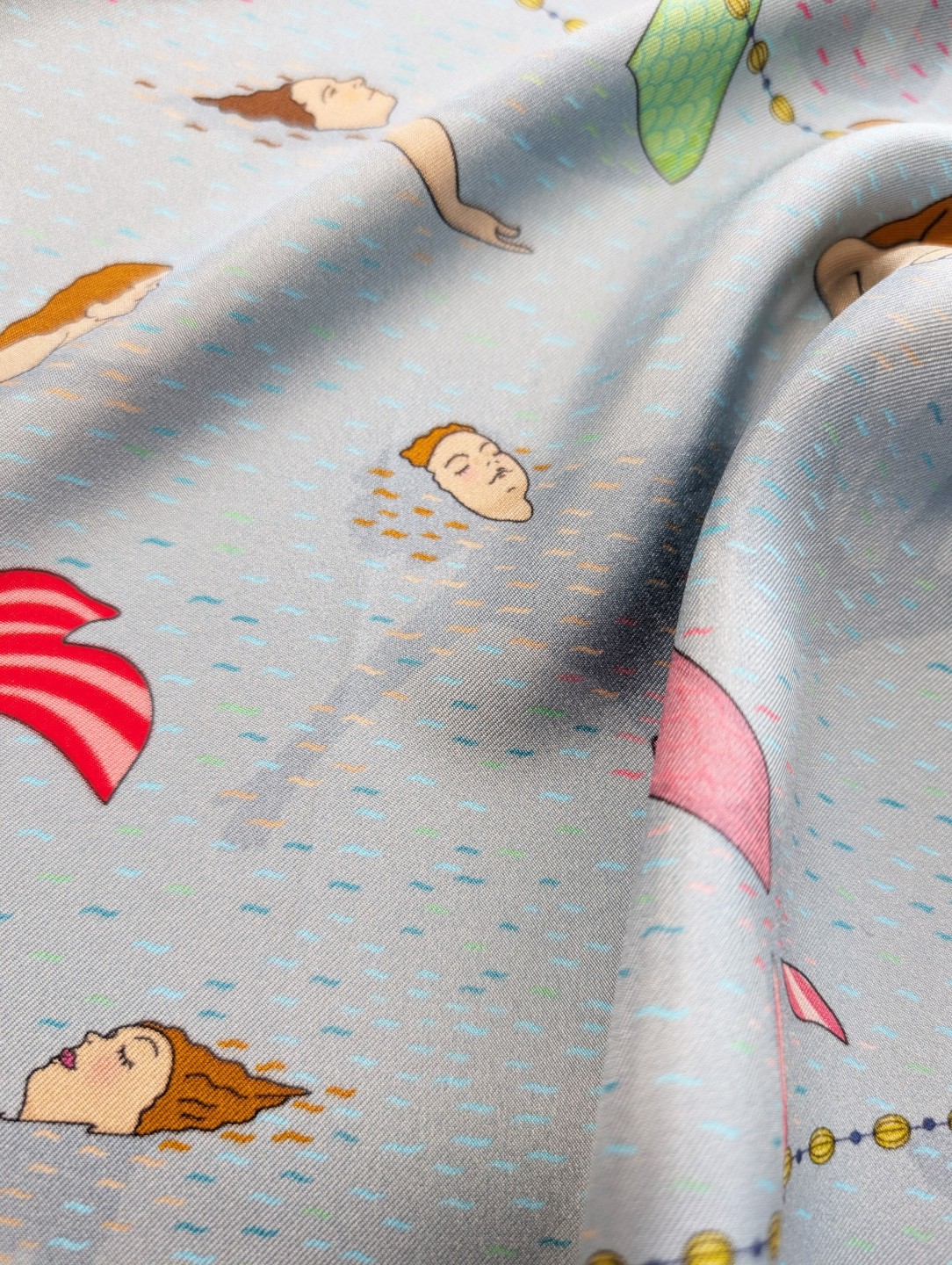 Silk carf 50 x 50 "Mermaid - Editions Ventinove
