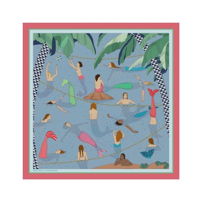 Silk carf 50 x 50 "Mermaid - Editions Ventinove