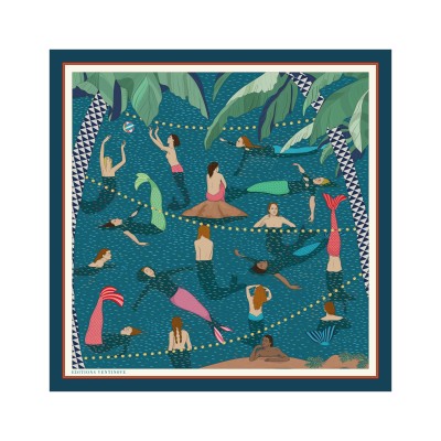 Foulard di seta 50 x 50 "Sirene" - Editions Ventinove