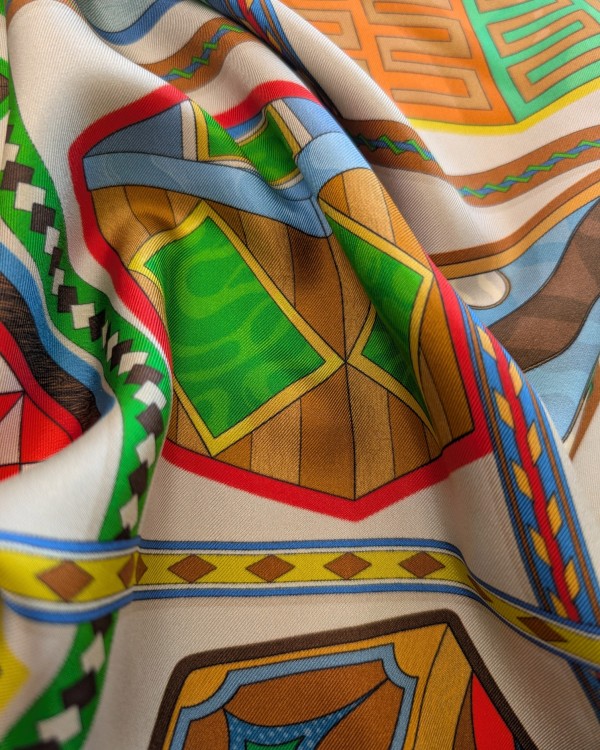 Foulard en soie 50 x 50 "Boites de Sorrente" - Editions Ventinove