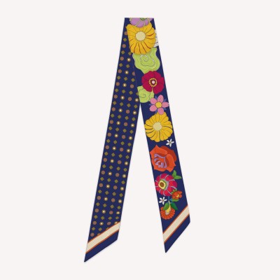 Bandeau en Soie "Les Fleurs de Parthénope"