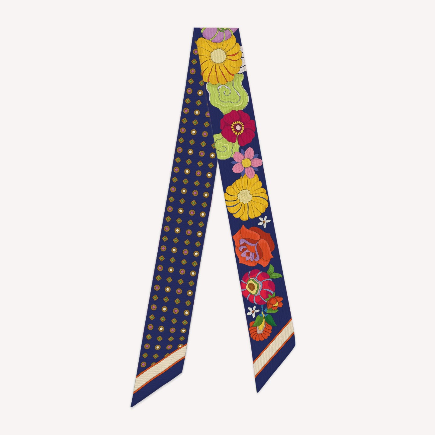 Bandeau en Soie "Les Fleurs de Parthénope"