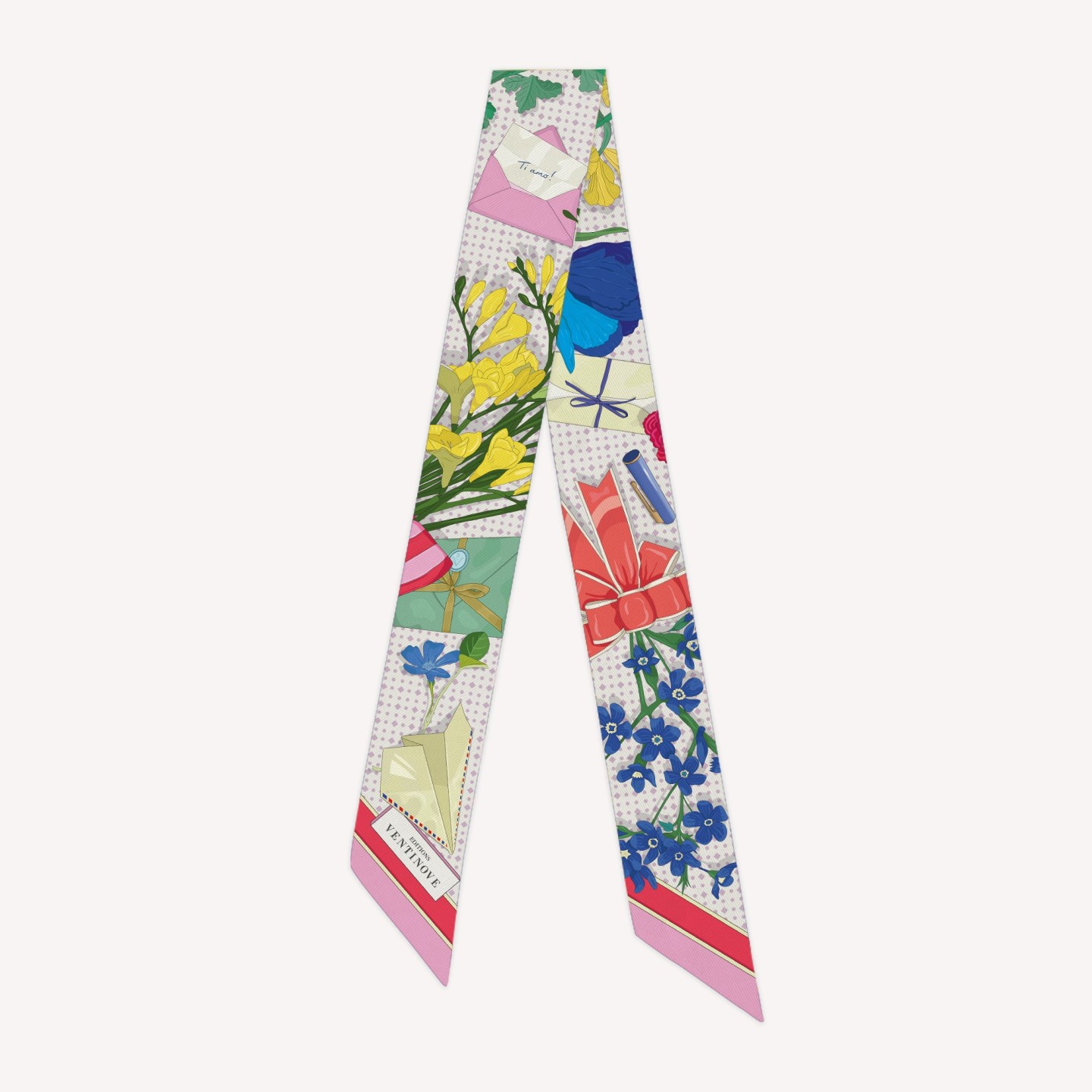 Twilly di Seta "Messaggi in Fiore"