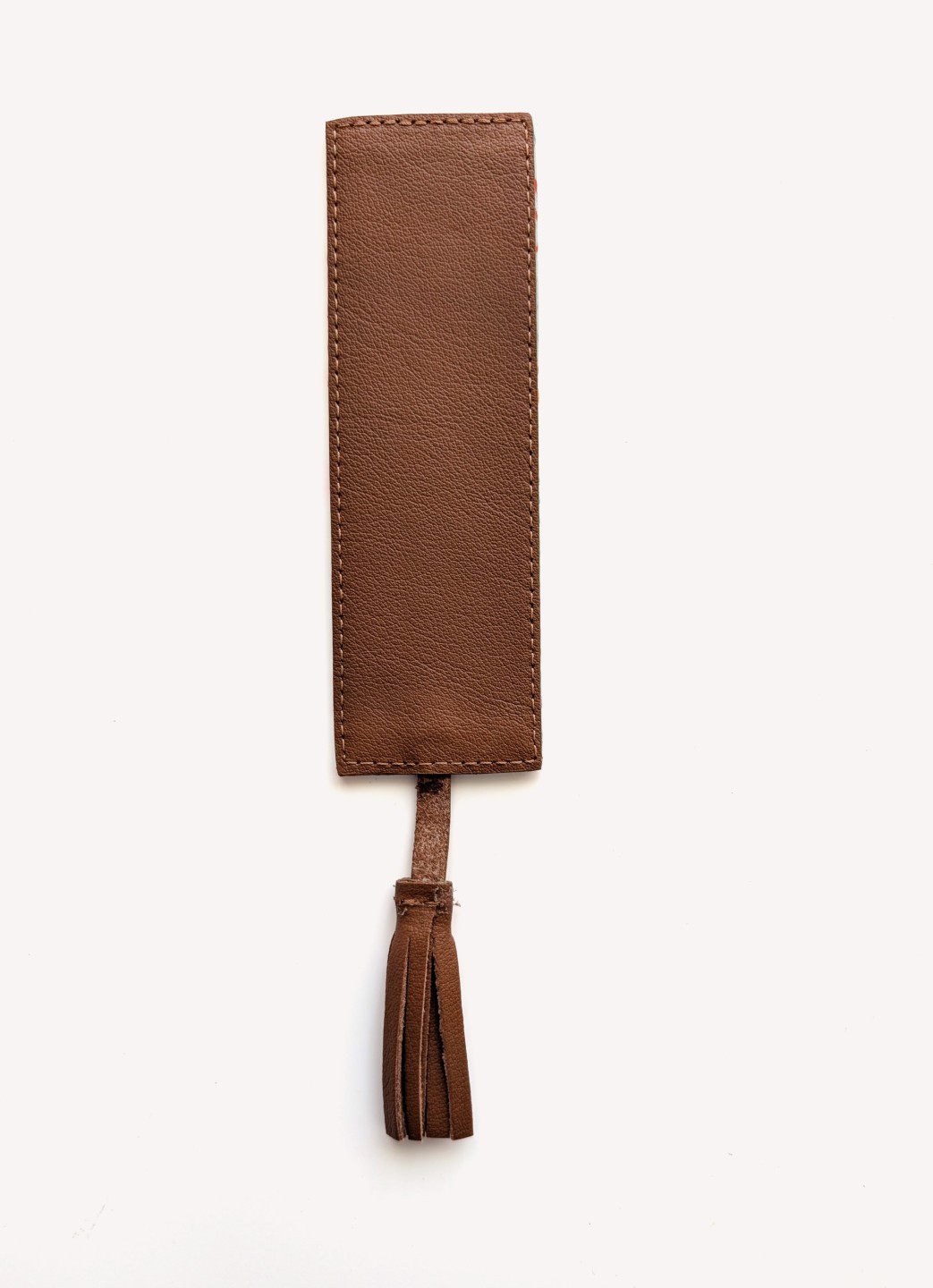 Silk and Italian Leather Bookmark – Upcycled from Luxury Scarves