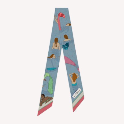 Bandeau di seta "Baia delle Sirene" – fascia in twill 100% seta