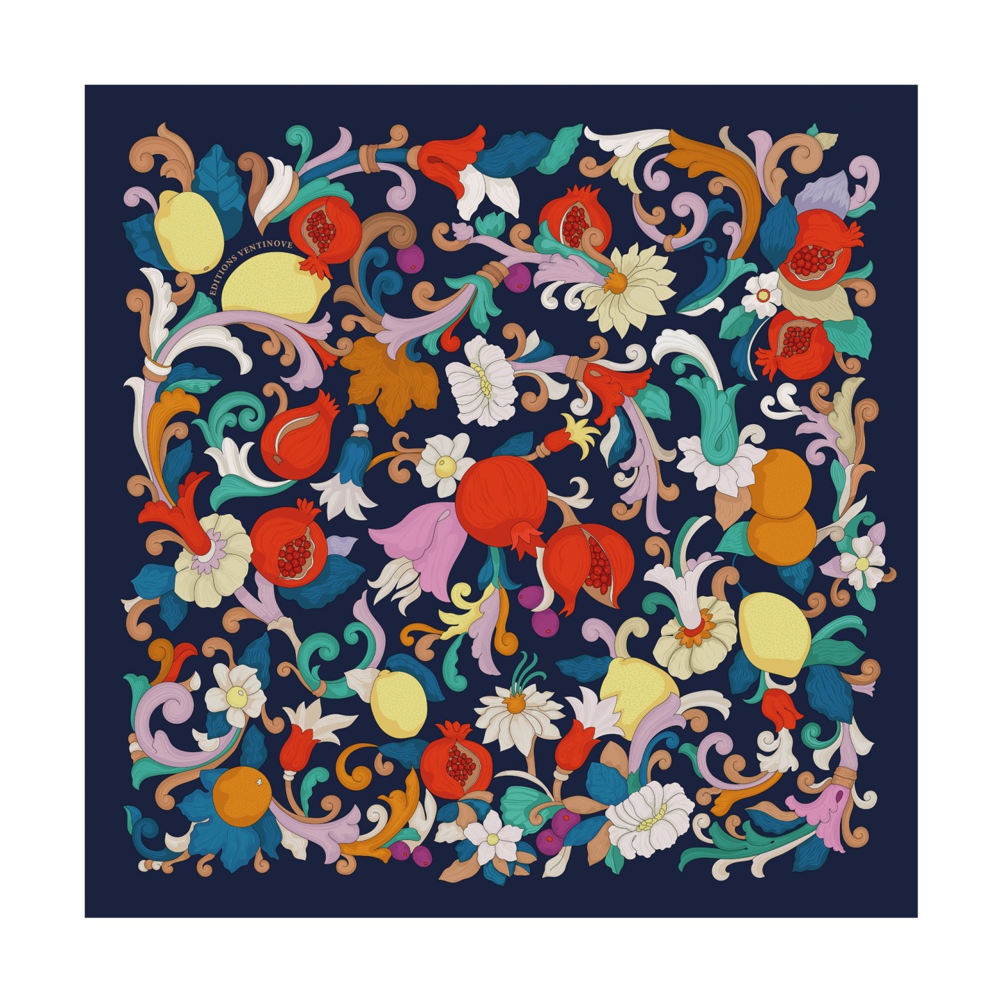 Foulard di seta 70 x 70 "Costiera" - Ventinove