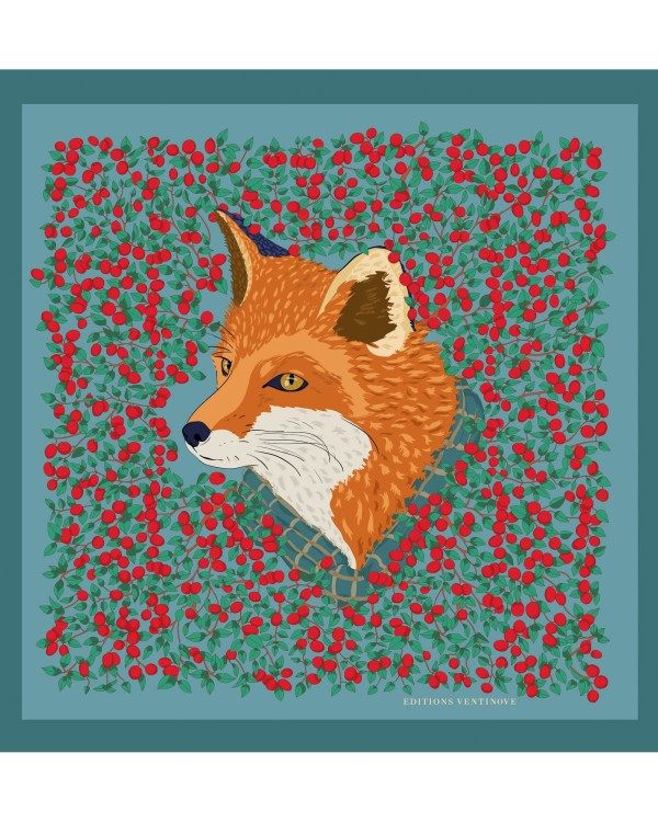 Silk carf 70 x 70 "The Fox" - editions Ventinove