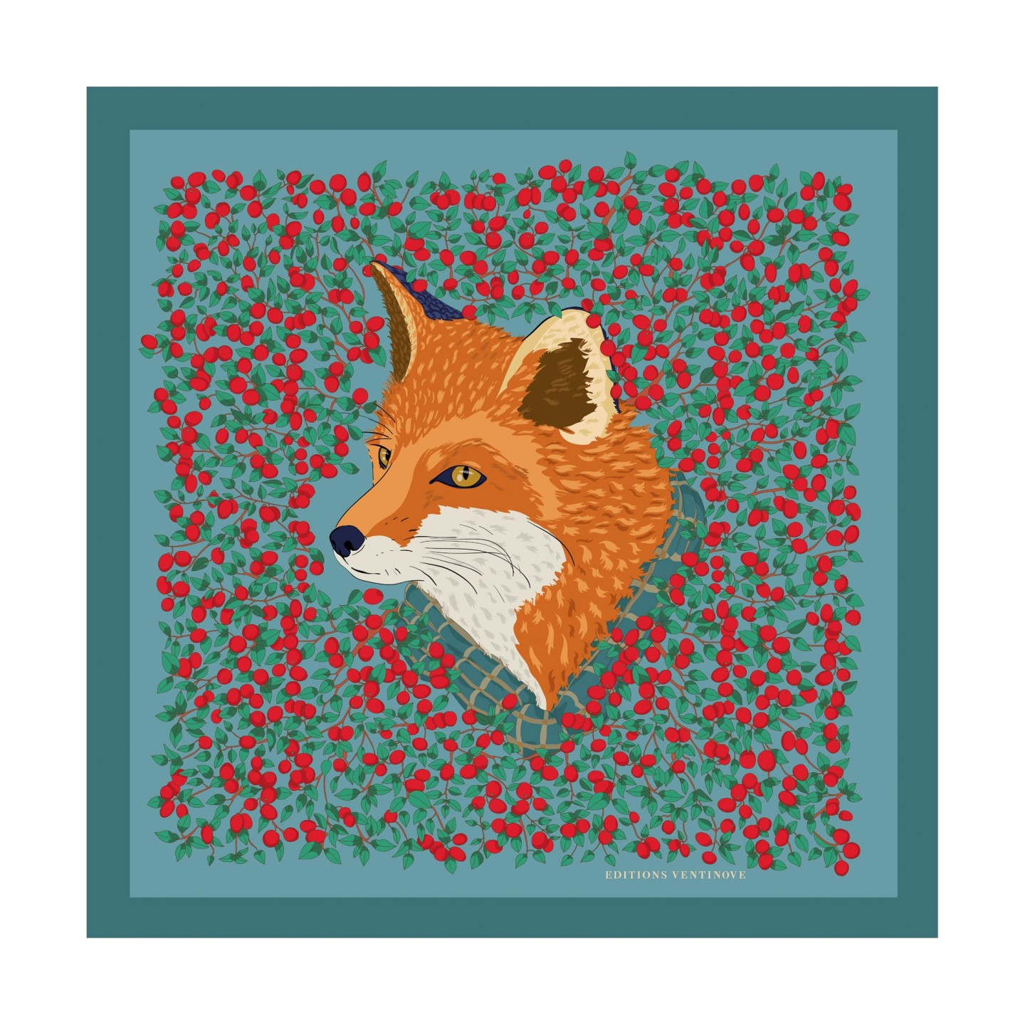 Silk carf 70 x 70 "The Fox" - editions Ventinove