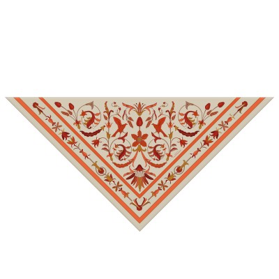 Wool and silk Triangle Intarsio Birds
