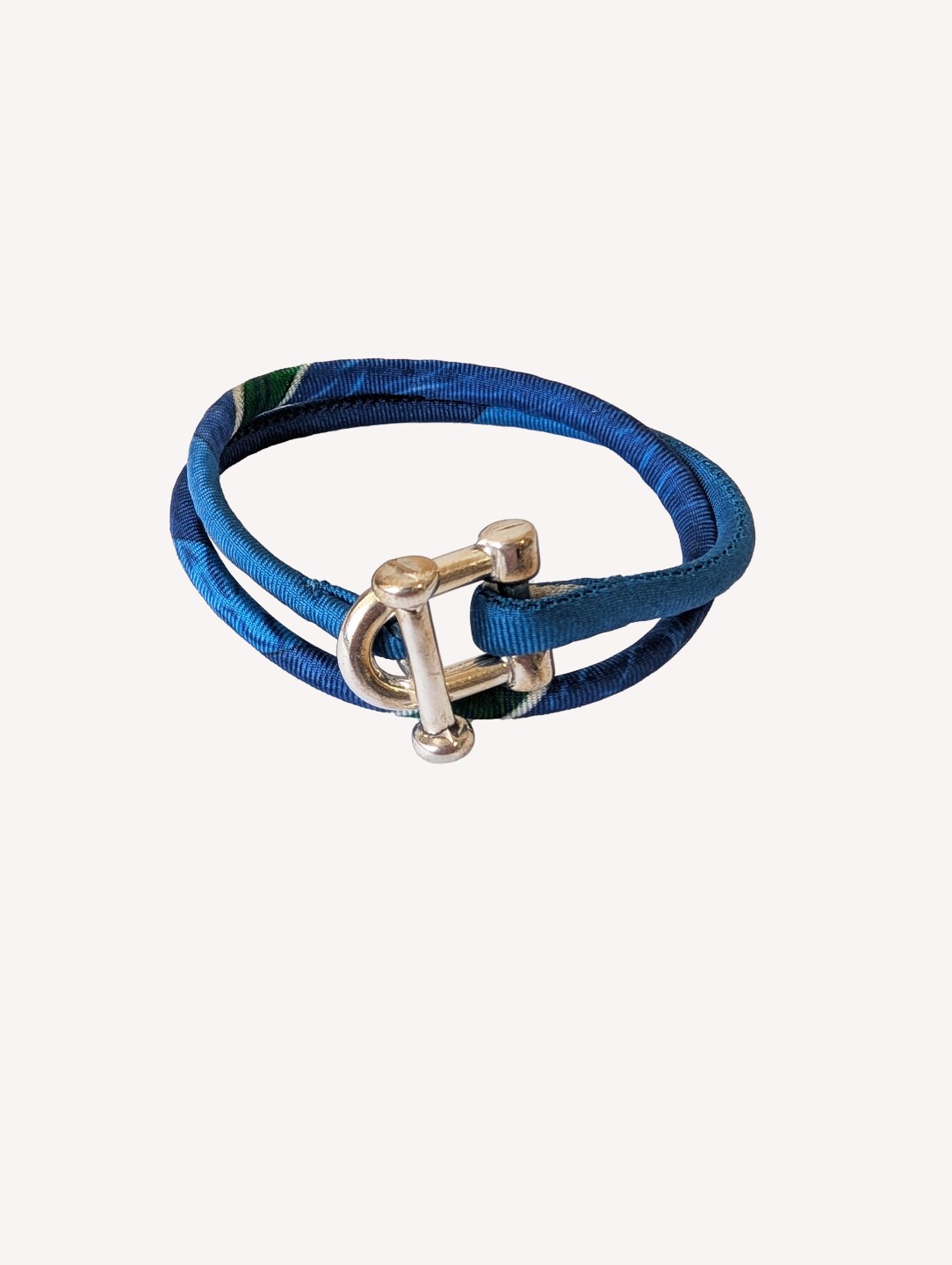 Bracciale Twill di Seta – TLoop Editions Ventinove – Intarsio Blu