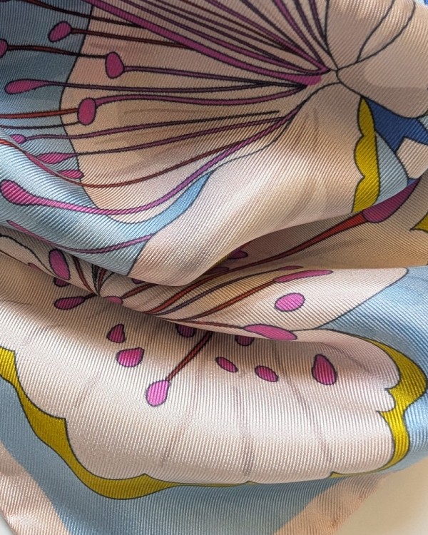 Foulard de seta Les fleurs de câpres