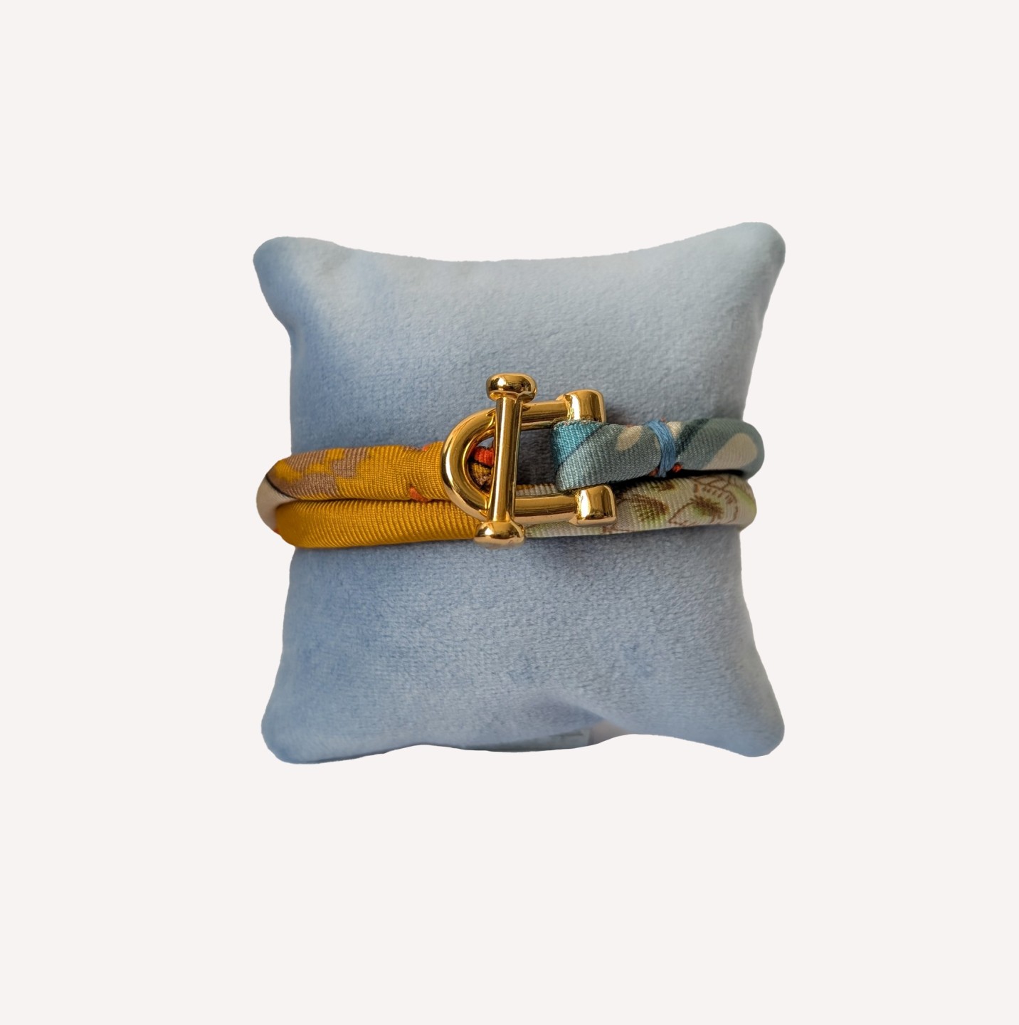 Bracciale Twill di Seta – TLoop Editions Ventinove – Intarsio Blu