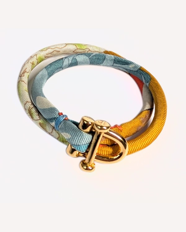 Silk Twill Bracelet – TLoop Editions Ventinove – Intarsio Blue