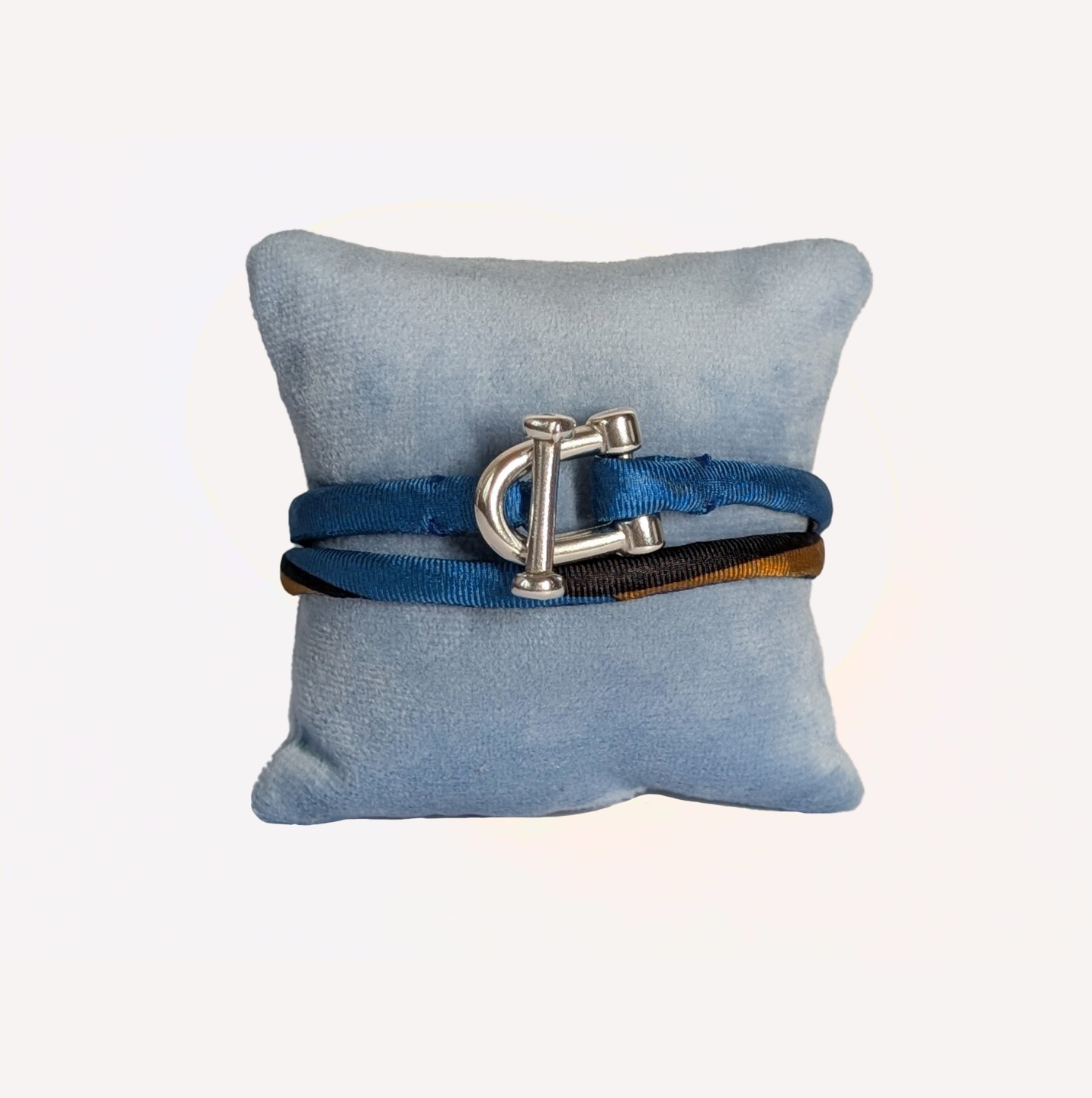 Silk Twill Bracelet – TLoop Editions Ventinove – Intarsio Blue