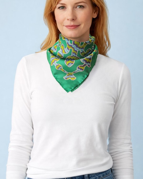 Foulard de seta Essenze di legno Intarsio