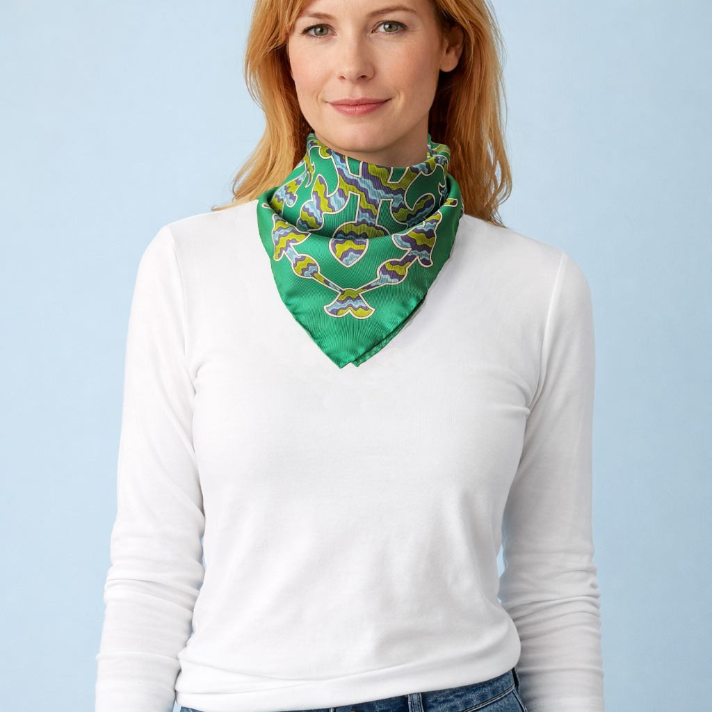 Foulard de seta Essences de Bois Intarsio