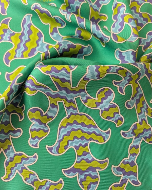 Foulard de seta Essenze di legno Intarsio