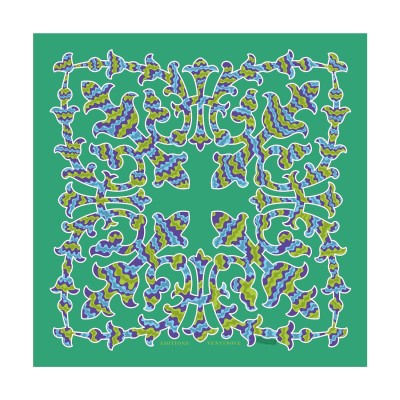 Silk Scarf 50x50 – Wood Essences Inlay