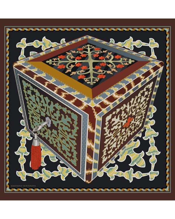 Silk carf 70 x 70 "Boxe Inlay" - Ventinove
