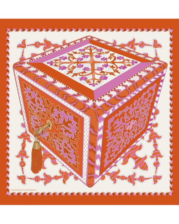 Silk carf 70 x 70 "Boxe Inlay" - Ventinove