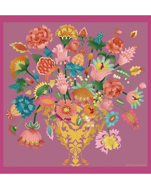 ✨ Fiori in festa ✨ Un carré in twill di pura seta 90x90 cm!