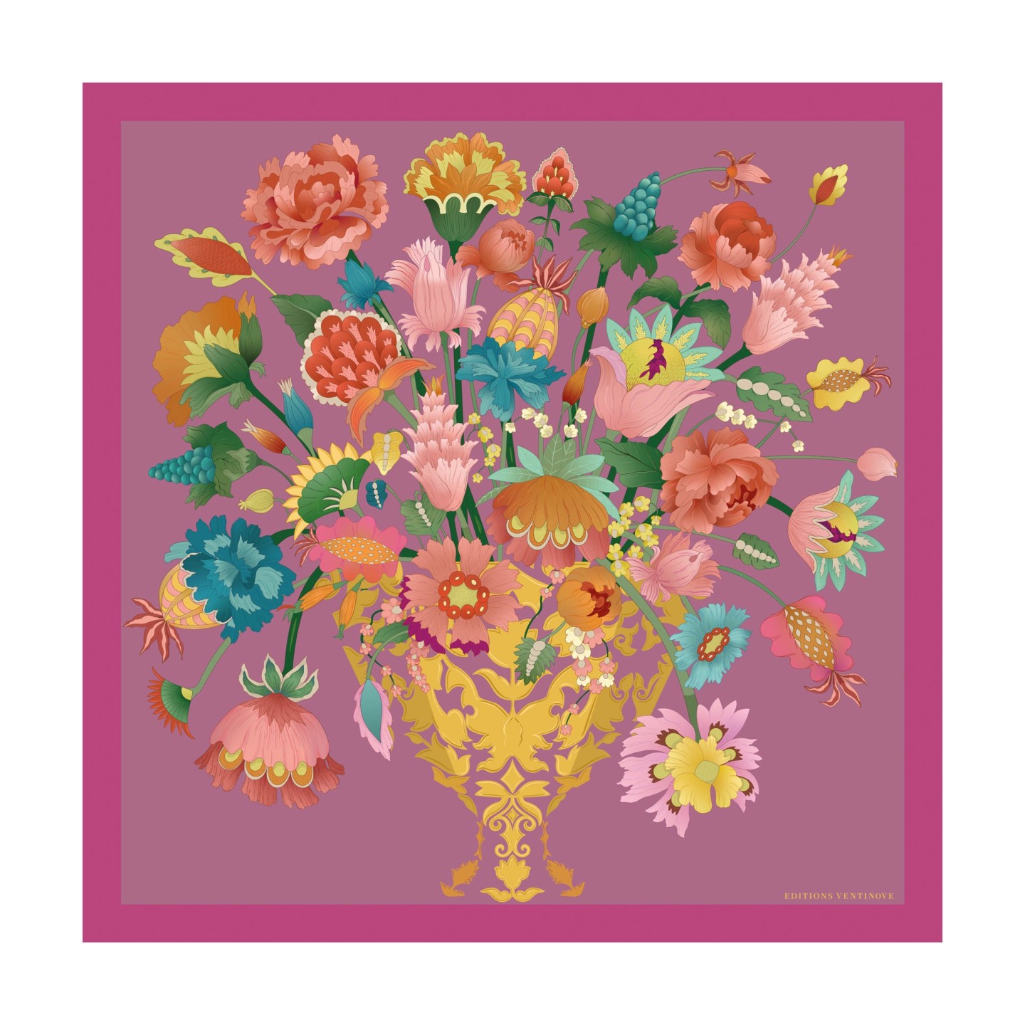 ✨ Fiori in festa ✨ Un carré in twill di pura seta 90x90 cm!