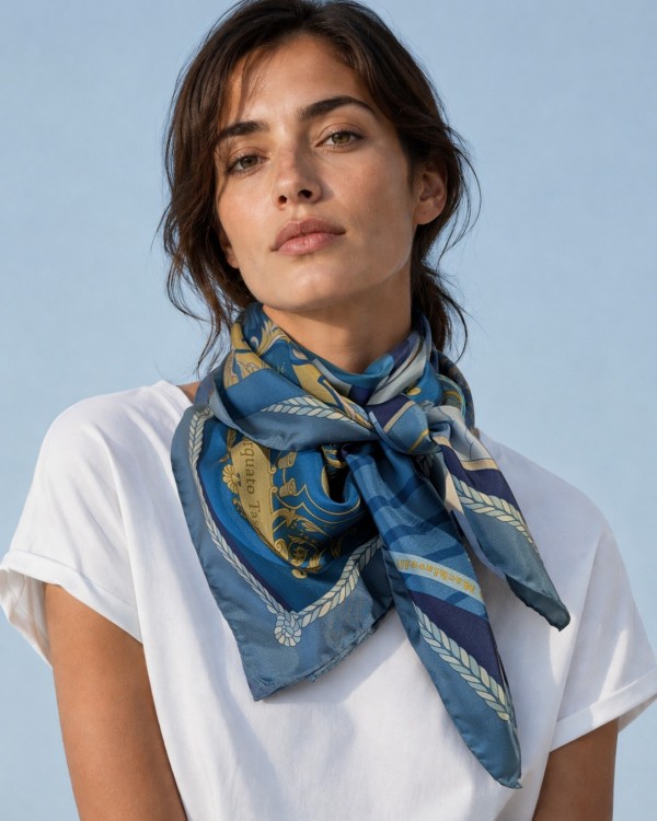 Biblioteca Italiana | Foulard en soie Made in Italy 90x90