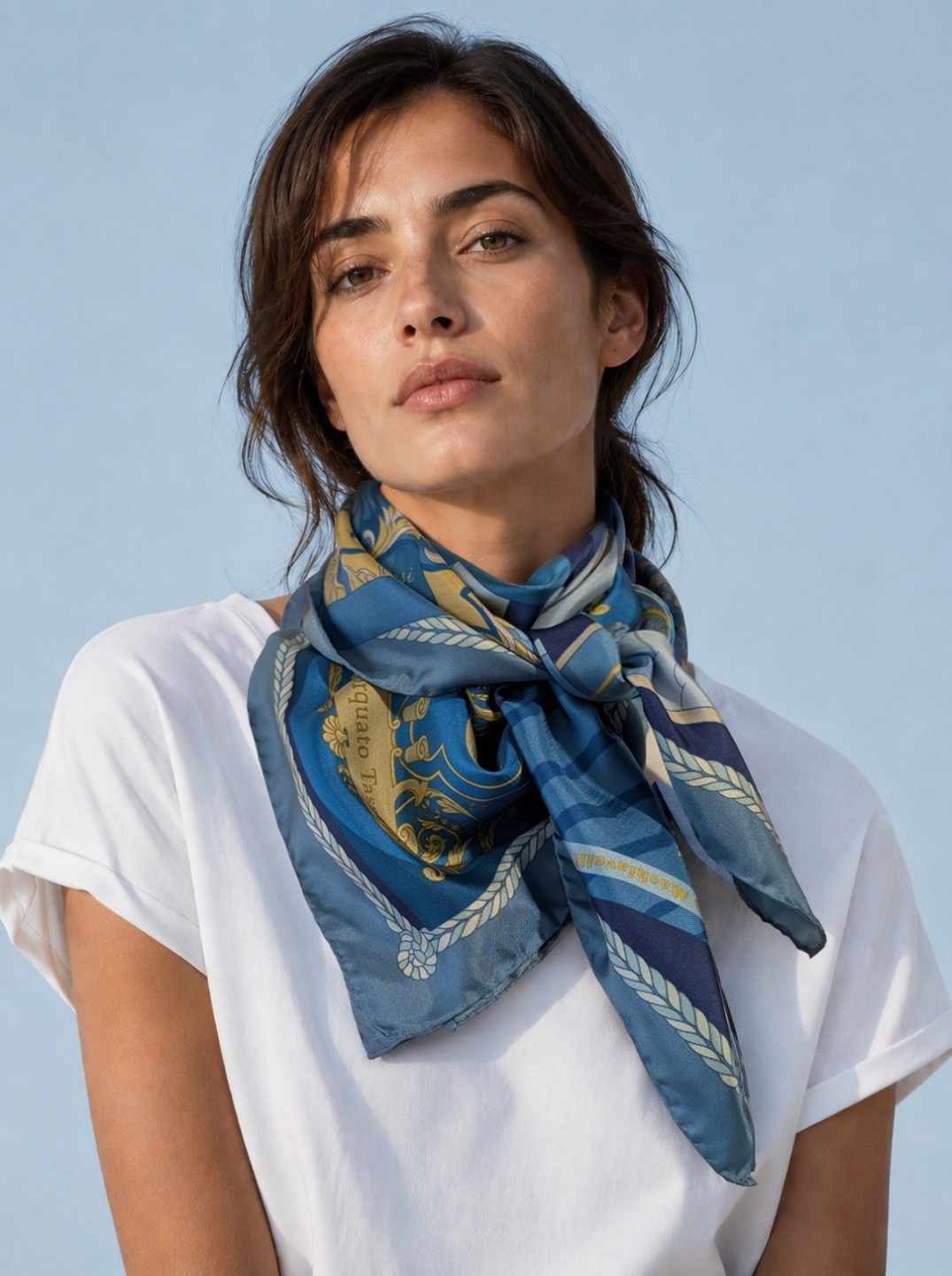 Biblioteca Italiana | Foulard in seta Made in Italy 90x90 – VENTINOVE