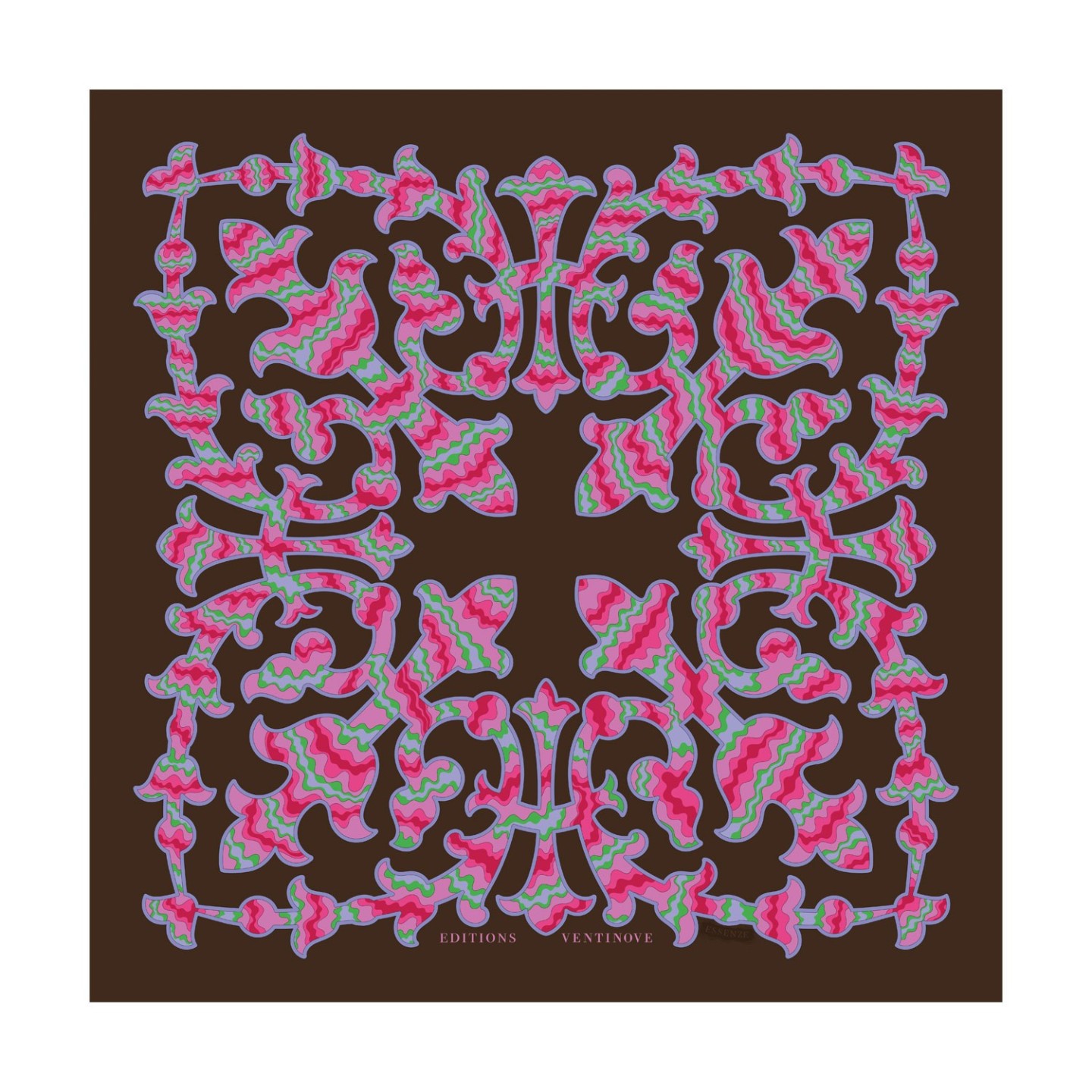 Foulard de seta Essences de Bois Intarsio