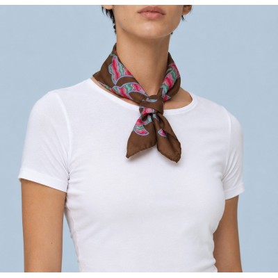 Foulard de seta Essenze di legno Intarsio