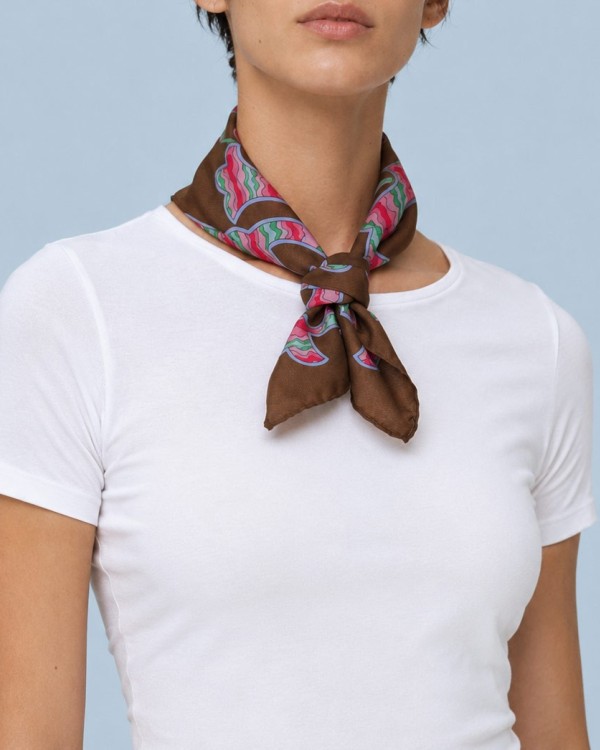 Silk Scarf 50x50 – Wood Essences Inlay