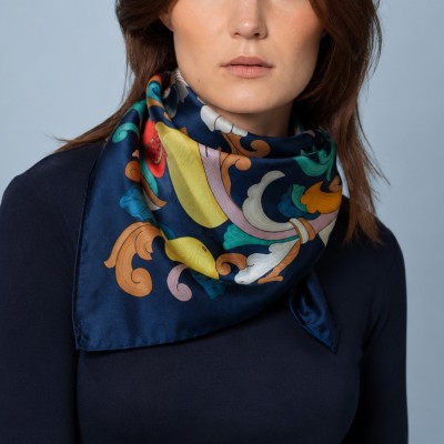 Foulard di seta 70 x 70 "Costiera" - Ventinove