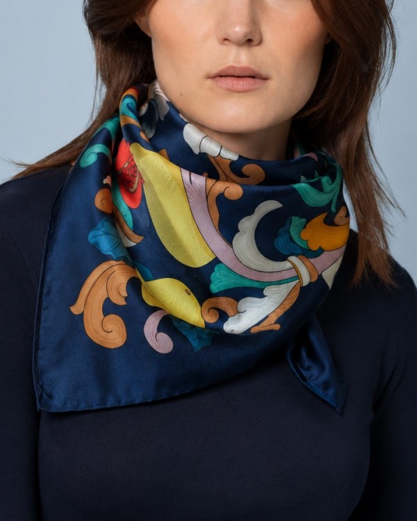 Foulard di seta 70 x 70 "Costiera" - Ventinove