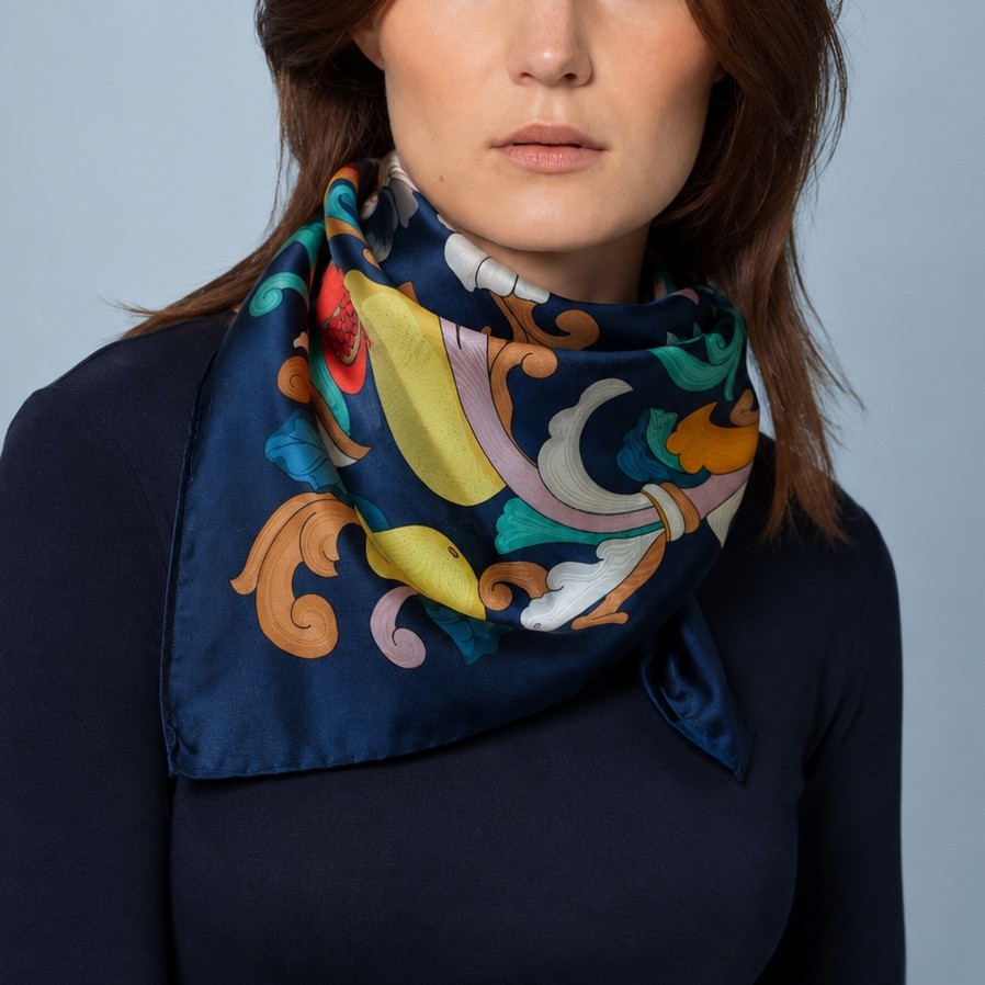 Foulard di seta 70 x 70 "Costiera" - Ventinove