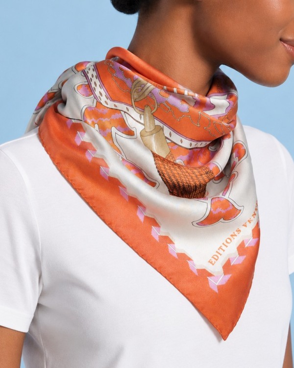 Foulard di seta 70 x 70 "Scatola Intarsio" - Ventinove