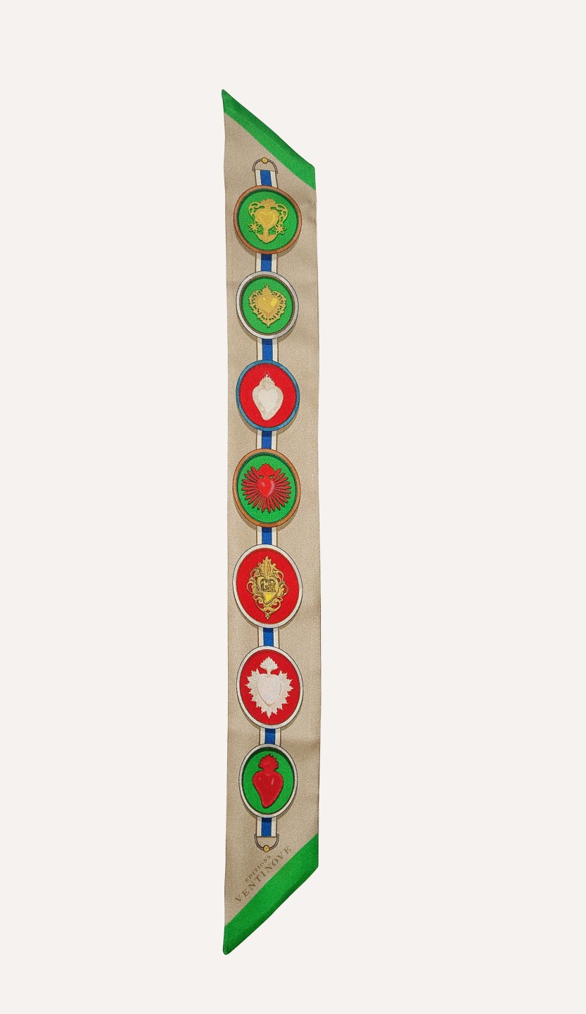 Exvoto Beige Silk & Leather Bracelet | Editions Ventinove