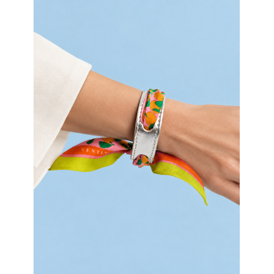 Bracelet Le Jardin Soie et Cuir | Editions Ventinove