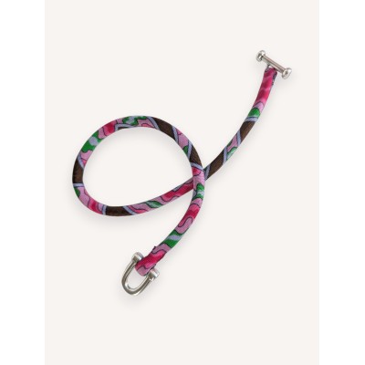 Twist T Intarsio Pink Orange – Silk Bracelet | EDITIONS VENTINOVE