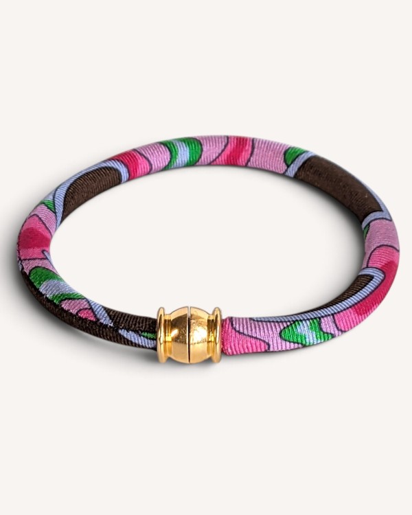 Bracelet Ellisse en soie, fermoir aimanté | Editions Ventinove