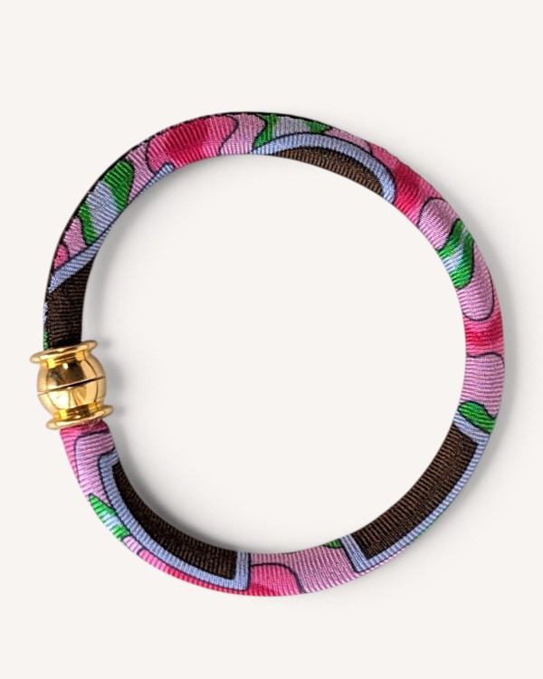 Bracciale in seta Ellisse, chiusura magnetica | Ventinove