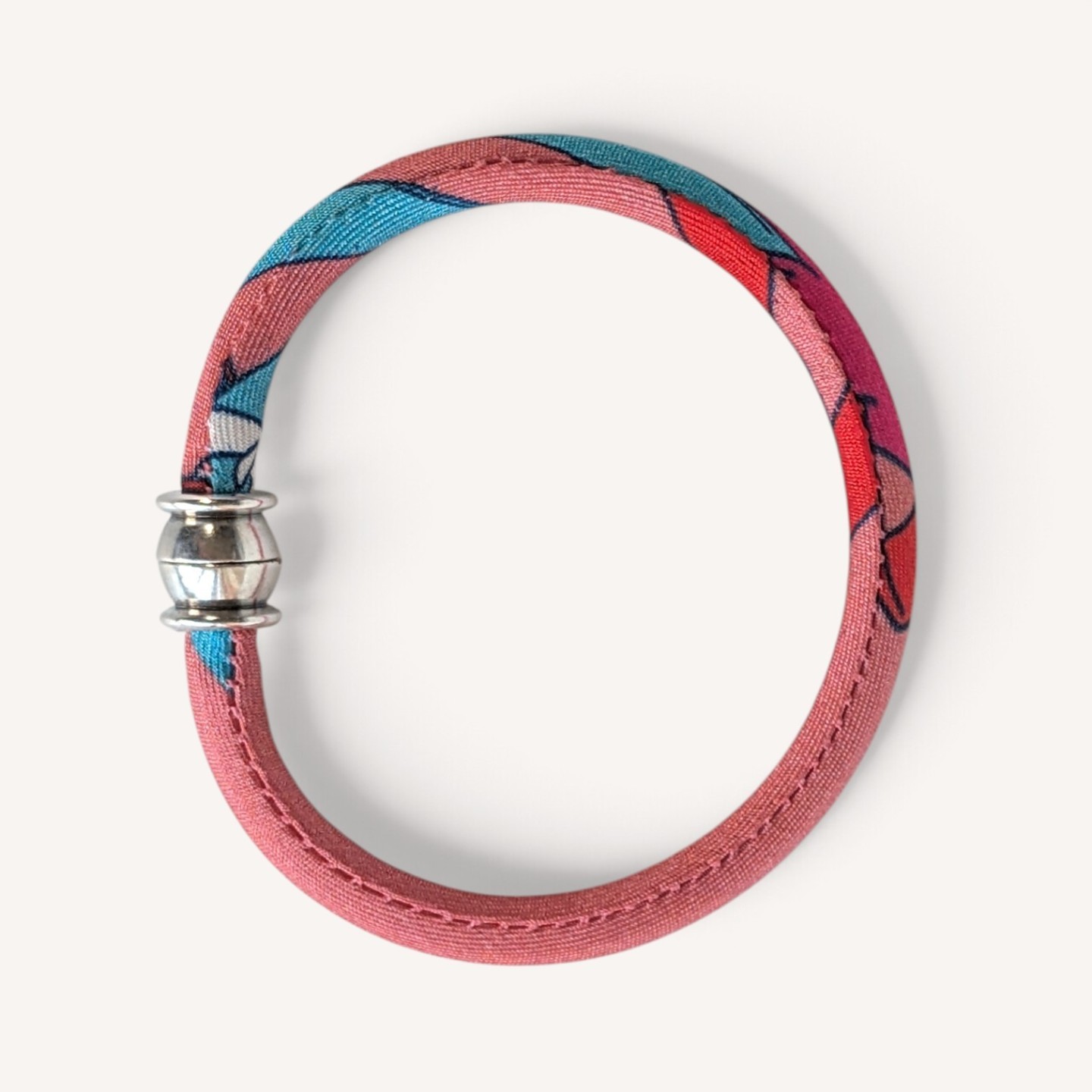 Bracciale in seta Ellisse, chiusura magnetica | Ventinove
